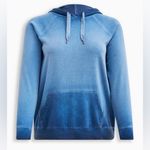 Torrid  Blue Gradient Vintage Feel Classic Fit Cozy Fleece Raglan Hoodie - size 1 Photo 12