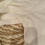 Athleta Outline Contrast V Neck Cardigan Low Button Wool Blend White And Black S Photo 7