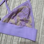 PINK - Victoria's Secret Pink Lavender Triangle Lace Bralette with Lace Details Photo 1
