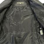 Kenneth Cole Reaction Women’s Black Leather Zip Jacket LARGE Minimalist Classic Photo 7