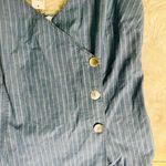 Topshop Pinstripe Denim Wrap Dress 12 Photo 6