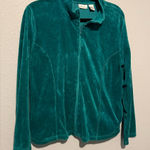 kim rogers  Teal Teddy Velvet Jacket Photo 0