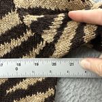 Ralph Lauren Lauren  Hand Knit Cardigan Sweater Animal Zebra Academia Women's PM Photo 4