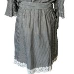 Grifflin Paris Gray White Striped Off Shoulder Dress Size Medium 100% Rayon Photo 10