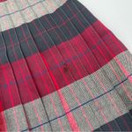 Vtg Charlotte Ford Sz 10 Pleated Skirt Plaid Wool Reversible Midi Academia Red Photo 9