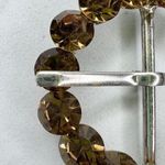 Silver Tone Rhinestone Round Circle Belt Buckle Photo 2