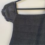 Maia Bergman Ada Smocked Black Puff Sleeve Drop Waist Mini Dress Size Small Photo 8