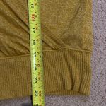 Anthropologie  Small Cropped Crossover Orange Gold Sweater Stretch rayon blend Photo 5
