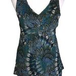 Apt. 9  MULTICOLOR PEACOCK PRINT SLEEVELESS VNECK TOP MEDIUM Photo 0