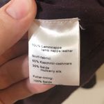 Akris  Deep Purple Lightweight Sweater in Lamb Leather, Silk, Cashmere Size 10 Photo 7