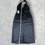 Jason Wu Jason‎ Wu Satin Plunging Neckline Halter Midi Black Satin Dress NWT Sz S Photo 7