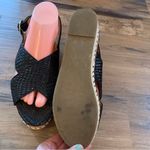 ZARA Trafaluc Black Woven Cork Contrast Wedge Platform Sandals 40 9.5 Photo 3