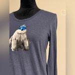 Columbia NWOT Blue and White Polar Bear Graphic Long Sleeve Shirt size large Photo 2