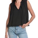 Nation Ltd Womens Elevated Basic Via Tie Front Flowy Pima Cotton Tank Top Size S Photo 0