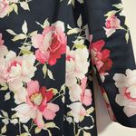 HOBBS London Rita Rose coat Floral navy spring dress size 12 snap Pink Photo 3