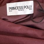 Princess Polly  Women’s Burgundy Mesh Ruched Bodycon Maxi Dress Stretchy Sz 4 Photo 8