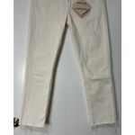 Mother The Mid Rise Dazzler Crop Fray Jean Cream Puffs Size 28 6 US NWOT Raw Hem Photo 4