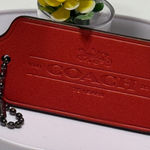 Coach Red Leather Hangtag 1941 with Carriage Stamped
FOB bag charm. Photo 0