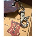 TRIXIE & MILO Bottle‎ Opener Keychain Genuine Leather and Stainless Steel Gold Photo 5