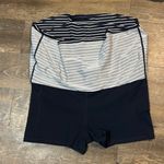 Athleta  Stealth Navy White Striped Tennis Workout Skort Skirt Preppy Large Golf Photo 3
