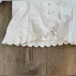 Bohme  White Scalloped Button-Up Blouse Photo 4