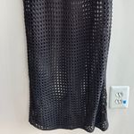 Black Crochet Beach Coverup, Maxi Dress, Size Medium/Large Photo 13