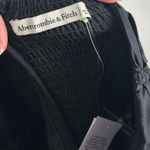 Abercrombie & Fitch  Emerson Ruched Strapless Romper Black Pockets Women’s Sz S Photo 6
