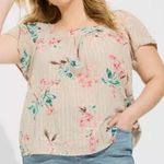 Torrid Clip Jacquard Square Neck Flutter Sleeve Pop Over Top | Size XL Photo 9