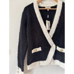 L'Agence NWT L’agence Georgia Contrast Trim Cardigan Blazer Black White Size Small Photo 3