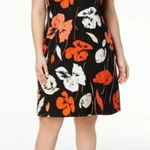 Kasper‎ Tropical Print Sleveless Crepe Sheath Dress NWT Size 16 Wedding Floral Red Photo 0