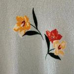 Anthropologie  Danielrainn Knit Top Blouse Crewneck Multicolor Floral Sz L #2256 Photo 5