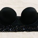 PINK - Victoria's Secret PINK Victoria’s Secret Black Sequin Bustier Size 34B Photo 12