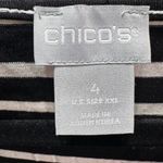 Chico's NWT Chico’s Touch of Cool Stripe Wide V Shirt 3/4 Sleeve Basic Knit Size 4 XXL Photo 2