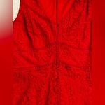 NWOT Taylor red lace asymmetrical hem dress Size 8 Photo 3