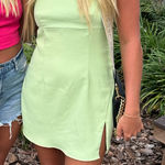 Beginning Boutique  Lauren Green Strapless Mini Dress Photo 0