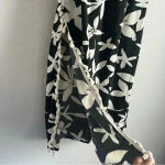 Luukse Tropical‎ Hawaiian Maxi Open Side Tassels Skirt Size Large Black Photo 3