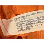 ZARA  Women's Orange Linen Wide Leg Pull on Pants Size Medium Photo 6