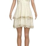 Farm Rio  Eyelet Beaded Mini Dress, Off White, XS Photo 8