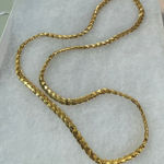 Boutique VTG Wheat chain or foxtail chain flat lay necklace. Approximately 22” long. Photo 0
