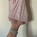 Banana Republic Women’s XS Baby Pink Cable Knit Super Soft Sweater Pajama Lounge Shorts Photo 4