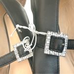 Silent D Womens Shoes Black Leather Mary Janes Bling Buckle Size 38 7/7.5 Photo 5
