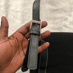 Black grunge goth crossbody messenger bag silver tone adjustable buckle strap Measurement in pics Photo 2