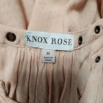 Knox Rose Peach Jacquard Sleeveless Grommet Tank Size Medium Photo 5