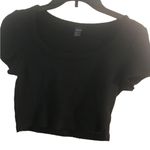 SheIn size medium black crop top shorts sleeves Photo 1