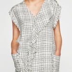 ZARA Basic-Oversize Black and White Tweeted dress Size S Photo 0