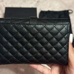 Saint Laurent Authentic  Envelope Small YSL Flap Wallet in Grained Leather Photo 2