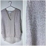 3.1 Phillip Lim  Cream Silk Textured Sleeveless Plunge Blouse Size 2 XS Photo 1