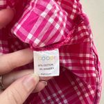 COOGI  Women's 1X Pink Plaid Button Down Western Blouse Rhinestone‎ Bling Photo 4
