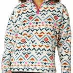 Eddie Bauer  Women's Aztec Fleece Quarterzip Sweater Size Small Hiking Outdoor Photo 0
