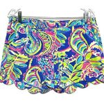 Lilly Pulitzer Magnolia Shorts Toucan Scalloped Women 6 Resortwear Beachy Preppy Photo 0